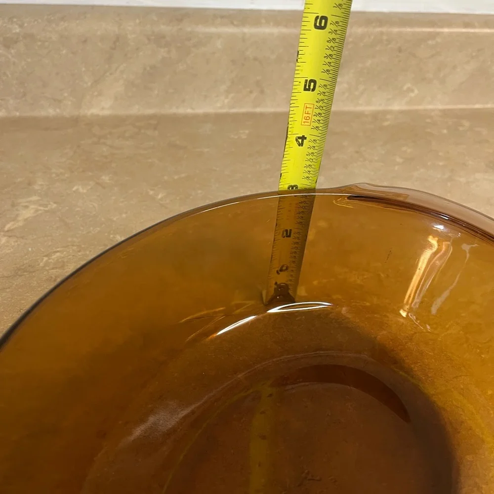Anchor Hocking FireKing Amber Glass Casserole Dish